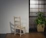 Chaise Renaud ralise en chne massif de style Campagnard Finition Bross Blanchi