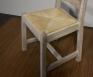 Chaise Renaud ralise en chne massif de style Campagnard Finition Bross Blanchi