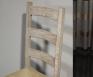 Chaise Renaud ralise en chne massif de style Campagnard Finition Bross Blanchi