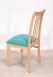 Chaise Clment ralise en chne massif CONTEMPORAINE  Assise Apollo Turquoise