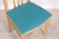 Chaise Clment ralise en chne massif CONTEMPORAINE  Assise Apollo Turquoise