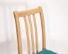 Chaise Clment ralise en chne massif CONTEMPORAINE  Assise Apollo Turquoise
