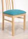 Chaise Clment ralise en chne massif CONTEMPORAINE  Assise Apollo Turquoise