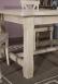 Table de ferme rectangulaire Axel ralise en Chne massif 180x100 + 2 allonges de 45 cm Finition Chne Bross Blanchi