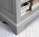 Meuble TV Paul 16/9eme ralis en Chne Massif de style Louis Philippe Finition Bross Gris 