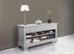 Meuble TV Paul 16/9eme ralis en Chne Massif de style Louis Philippe Finition Bross Gris 