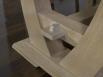 Table rectangulaire Monastre realise en chne 220*110 + 2 allonges de 45 cm Finition Bross Blanchi