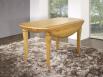 Table ovale  volets 135x110 ralise en Chne Massif de style Louis Philippe 4 allonges de 40 cm