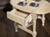 Table Basse ou Bout de Canap Marc-Eric, ralise en Chne de style Louis Philippe  Finition Chne Bross Blanchi