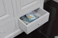Bassette 2 portes 3 tiroirs réalisée en Chêne Massif de style Louis Philippe Finition Gris Perle légèrement patiné SEULEMENT 1 DISPONIBLE