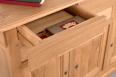 Buffet Hugo 3 portes 6 tiroirs, ralis en Chne Massif de style Louis Philippe Finition chne Bross Naturel SEULEMENT 1 DISPONIBLE