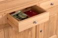 Buffet Hugo 3 portes 6 tiroirs, ralis en Chne Massif de style Louis Philippe Finition chne Bross Naturel SEULEMENT 1 DISPONIBLE