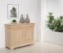 Buffet 2 portes 2 tiroirs Laura ralis en Chne Massif de style Louis Philippe 130 de large 