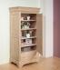 Armoire ou Bonnetire 1 porte 1 tiroir Lucas ralise en chne massif de style Louis Philippe Finition chne bross Blanchi 