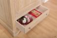 Armoire ou Bonnetire 1 porte 1 tiroir Lucas ralise en chne massif de style Louis Philippe Finition chne bross Blanchi 
