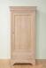 Armoire ou Bonnetire 1 porte 1 tiroir Lucas ralise en chne massif de style Louis Philippe Finition chne bross Blanchi 