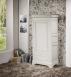 Bonnetire 1 porte 1 tiroir Lucas ralise en chne massif de style Louis Philippe Finition Chne Bross Gris Perle