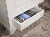 Bonnetire 1 porte 1 tiroir Lucas ralise en chne massif de style Louis Philippe Finition Chne Bross Gris Perle