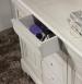 Buffet 2 portes 7 tiroirs Jules ralis en Chne Massif de style Louis Philippe Finition Chne Bross Gris Perle