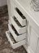 Buffet 2 portes 7 tiroirs Jules ralis en Chne Massif de style Louis Philippe Finition Chne Bross Gris Perle