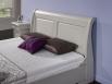 LIT Bateau Jean 180x200, ralis en chne massif de style Louis Philippe Campagnard Finition Chne Bross Gris Perle