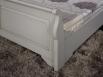 LIT Bateau Jean 180x200, ralis en chne massif de style Louis Philippe Campagnard Finition Chne Bross Gris Perle
