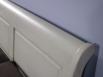 LIT Bateau Jean 180x200, ralis en chne massif de style Louis Philippe Campagnard Finition Chne Bross Gris Perle