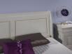 LIT Bateau Jean 180x200, ralis en chne massif de style Louis Philippe Campagnard Finition Chne Bross Gris Perle