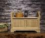 Banc coffre Lo ralis en Chne Massif de style Louis Philippe Finition Chne Bross Naturel