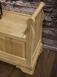 Banc coffre Lo ralis en Chne Massif de style Louis Philippe Finition Chne Bross Naturel