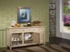 Buffet Nicolas ralis en Chne Massif de style Campagnard 3 portes 4 tiroirs Finition Chne Bross Blanchi