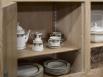 Buffet Nicolas ralis en Chne Massif de style Campagnard 3 portes 4 tiroirs Finition Chne Bross Blanchi
