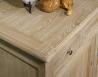 Buffet Nicolas ralis en Chne Massif de style Campagnard 3 portes 4 tiroirs Finition Chne Bross Blanchi