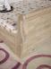 Lit Bateau Nicolas ralis en chne massif 160*200 de style Louis Philippe Finition Chne Bross Blanchi