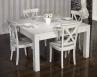 Table de salle  manger 150*150 CONTEMPORAINE ralise en Chne Finition Chne Bross Gris Perle
