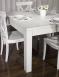 Table de salle  manger 150*150 CONTEMPORAINE ralise en Chne Finition Chne Bross Gris Perle