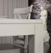 Table de salle  manger 150*150 CONTEMPORAINE ralise en Chne Finition Chne Bross Gris Perle