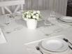 Table de salle  manger 150*150 CONTEMPORAINE ralise en Chne Finition Chne Bross Gris Perle