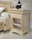 Chevet 1 porte 2 tiroirs Guillaume ralis en Chne Massif de style Louis Philippe Finition chne Bross Blanchi