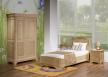 Lit 90X190 de style Louis Philippe Diego ralis en Chne Massif Finition Chne Bross Naturel