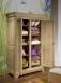 Armoire 2 portes Stéphane réalisée en Chêne Massif de style Louis Philippe Finition Chêne Brossé Naturel