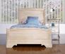 Lit 90X190 de style Louis Philippe Diego ralis en Chne Massif Finition Chne Bross Blanchi