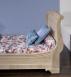 Lit 90X190 de style Louis Philippe Diego ralis en Chne Massif Finition Chne Bross Blanchi