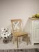 Chaise Eliot ralis en chne massif de style Campagnard Finition Chne Bross Naturel et Ivoire