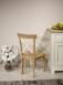 Chaise Eliot ralis en chne massif de style Campagnard Finition Chne Bross Naturel et Ivoire