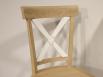 Chaise Eliot ralis en chne massif de style Campagnard Finition Chne Bross Naturel et Ivoire