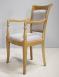 Fauteuil Paul ralis en Chne Massif de style Louis Philippe Tissu light Grey Elastron London