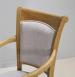 Fauteuil Paul ralis en Chne Massif de style Louis Philippe Tissu light Grey Elastron London