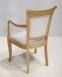 Fauteuil Paul ralis en Chne Massif de style Louis Philippe Tissu light Grey Elastron London