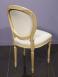 Chaise Simon ralise en Chne Massif de style Louis XVI Finition Chne Bross  Tissu faon Lin